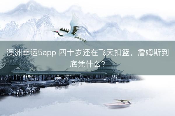 澳洲幸运5app 四十岁还在飞天扣篮，詹姆斯到底凭什么？